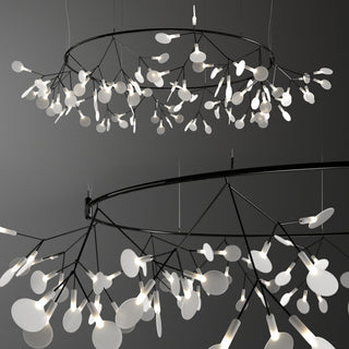 Arthearae Lustre Métal Acrylique Rond Luxe Postmoderne
