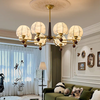 Acarira Lustre Bois Tissu Art Nordique Premium Bloom