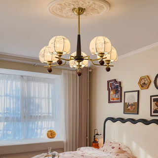 Acarira Lustre Bois Tissu Art Nordique Premium Bloom