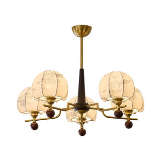 Acarira Lustre Bois Tissu Art Nordique Premium Bloom