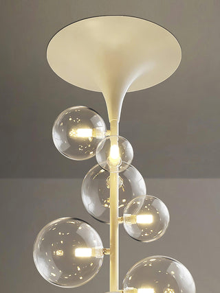 Lustra Suspension Laiton Verre Cascade pour Hallway