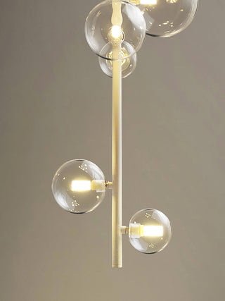 Lustra Suspension Laiton Verre Cascade pour Hallway