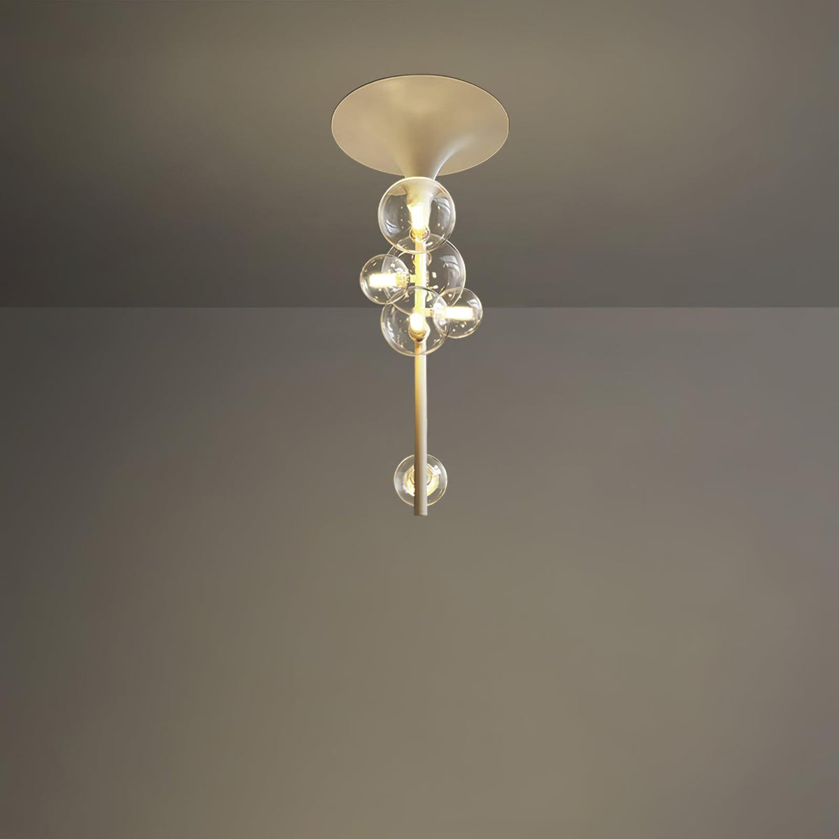 Osio Suspension Laiton Verre Cascade pour Hallway