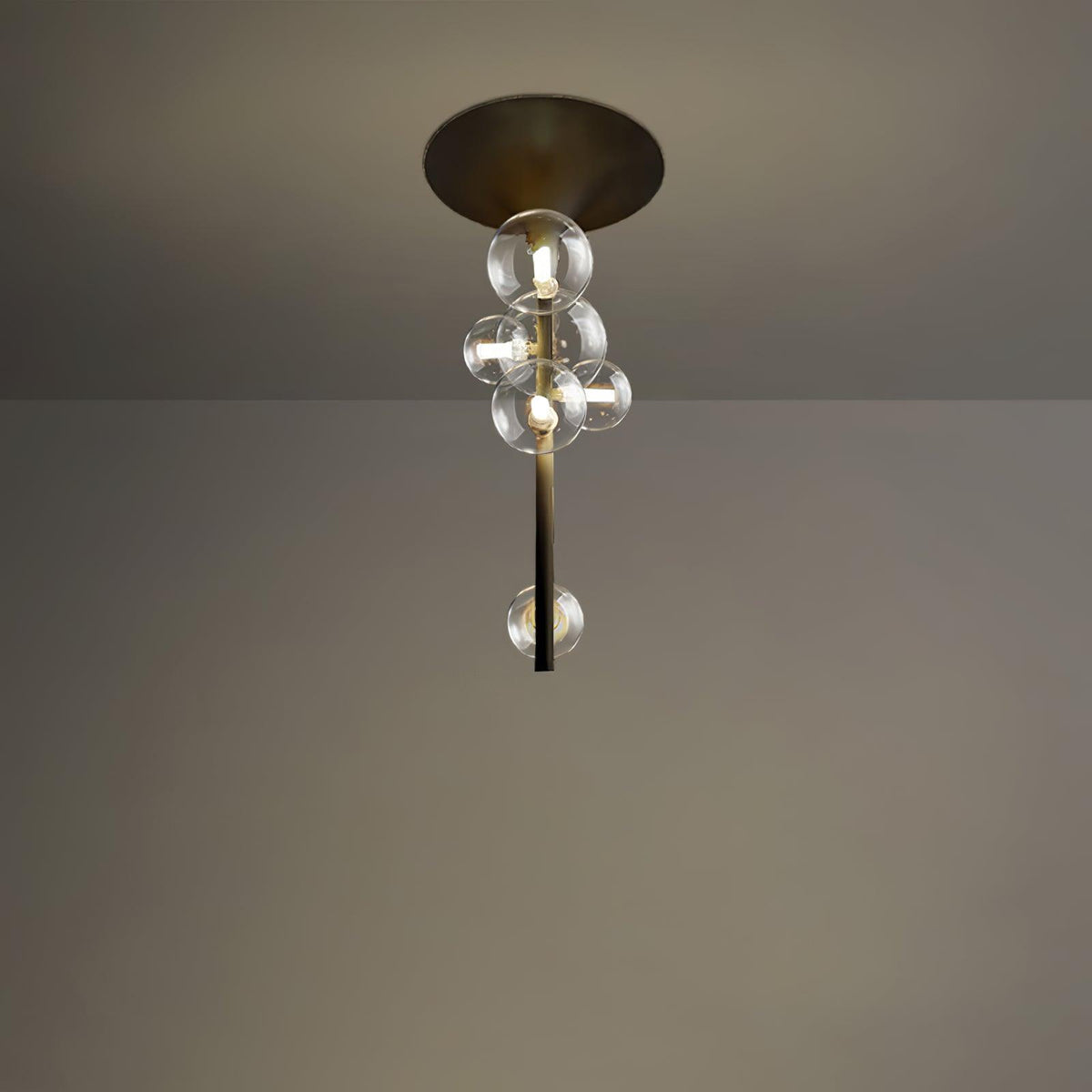 Osio Suspension Laiton Verre Cascade pour Hallway