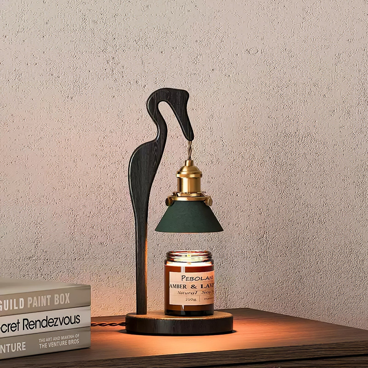 Cyn Lampe de Table Artistique Bois
