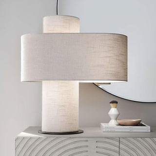 Eurvenil Lampe de Table en Tissu Minimaliste