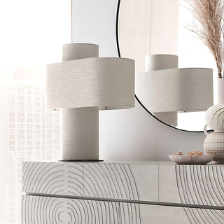 Eurvenil Lampe de Table en Tissu Minimaliste