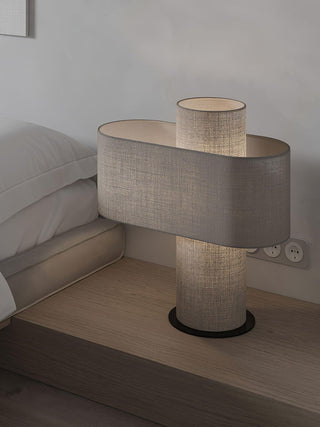 Eurvenil Lampe de Table en Tissu Minimaliste