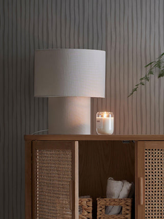 Kaleb Minimalist Fabric Table Lamp-Neutral Decor