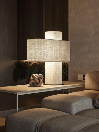 Eurvenil Lampe de Table en Tissu Minimaliste