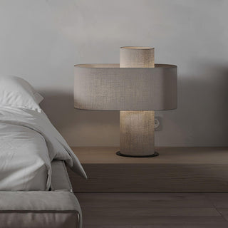 Eurvenil Lampe de Table en Tissu Minimaliste