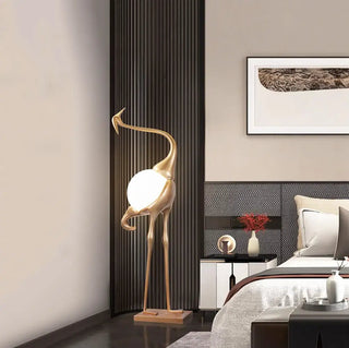 Uraearae Crane Shaped Applique Murale