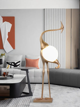Uraearae Crane Shaped Applique Murale