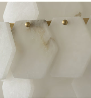 Evenaris Lustre en Albâtre en Forme de Nid d'Abeille