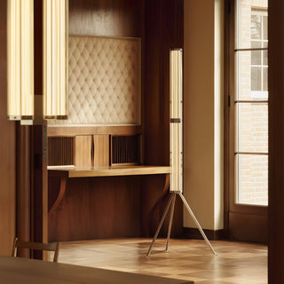 Hexagonal Glass Floor Lamp-Neutral Decor