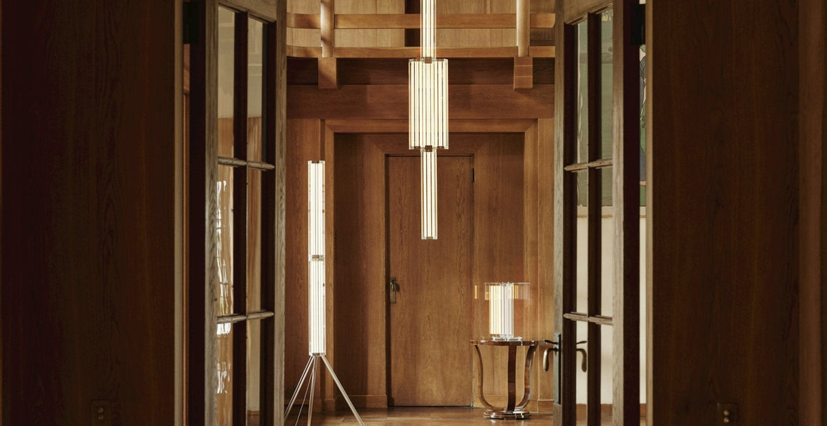 Hexagonal Glass Pendant Lamp-Neutral Decor