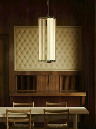 Hexagonal Glass Pendant Lamp-Neutral Decor
