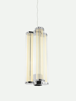Hexagonal Glass Pendant Lamp-Neutral Decor