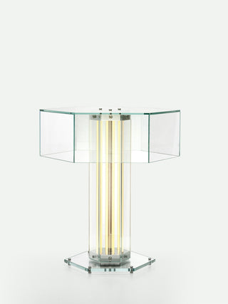 Hexagonal Glass Table Lamp-Neutral Decor