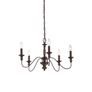 Cutheus Lustre Vintage Industriel Bois Métal