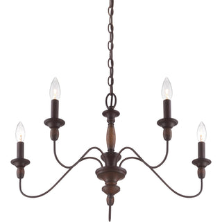 Cutheus Lustre Vintage Industriel Bois Métal