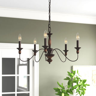 Cutheus Lustre Vintage Industriel Bois Métal
