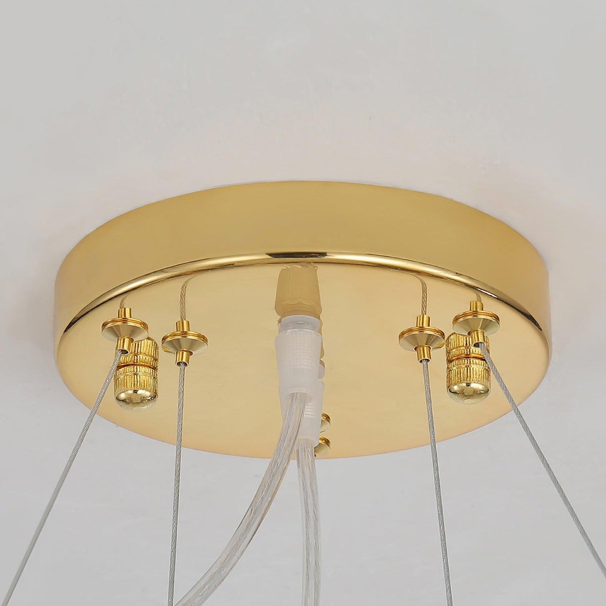 Cyrirena Lustre Feuille de Cristal à Double Étagère