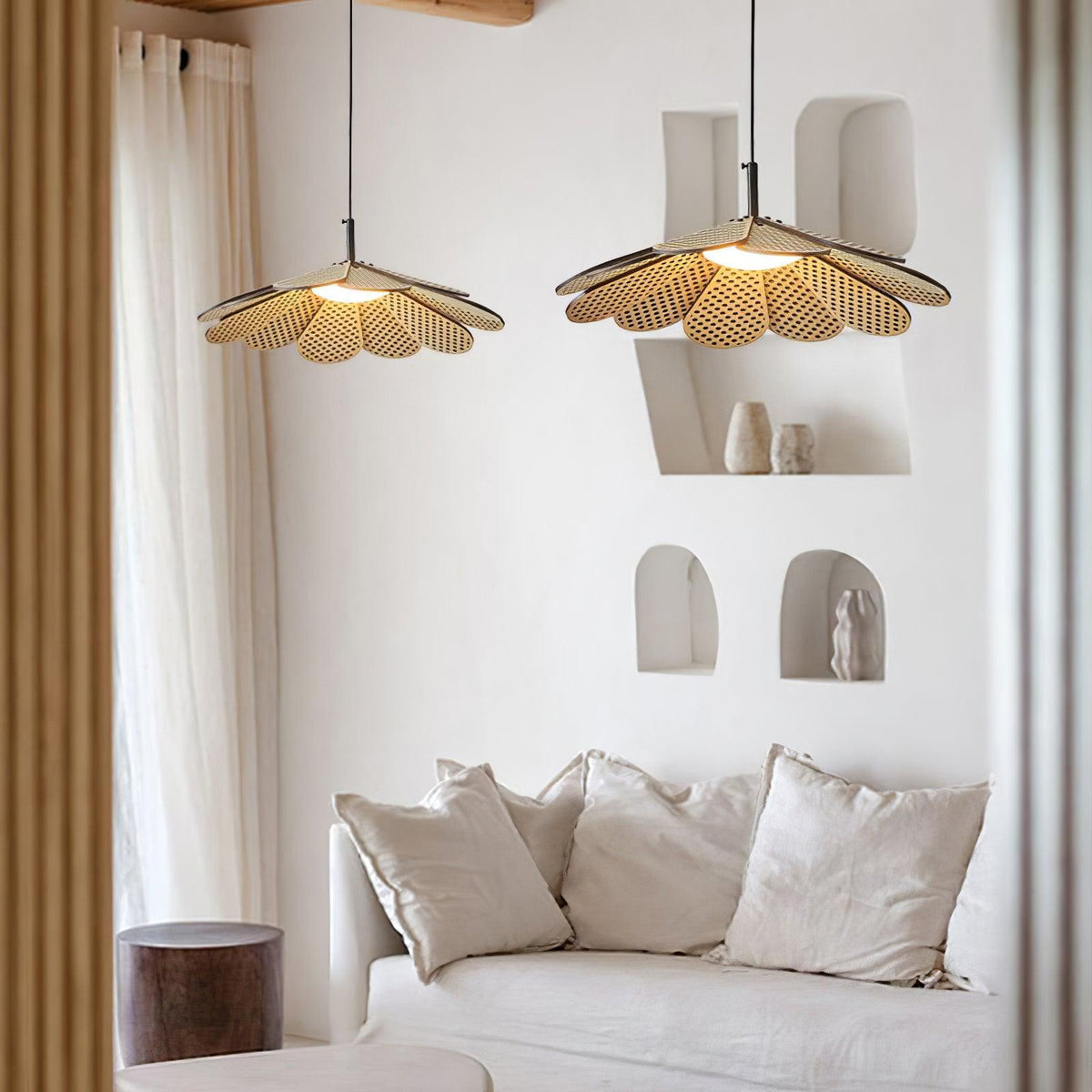 Zevarus Nordic Art Wabi-Sabi Bois Suspension Lumière