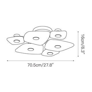 Cothaiel Lampe de Plafond en Métal et Albâtre à Créativité Individuelle