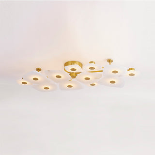 Cothaiel Lampe de Plafond en Métal et Albâtre à Créativité Individuelle