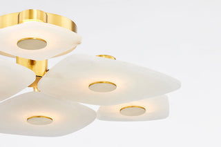 Cothaiel Lampe de Plafond en Métal et Albâtre à Créativité Individuelle