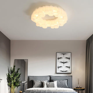 Arisha Plafonnier Nid Moderne, Metal/PE, Blanc, Chambre