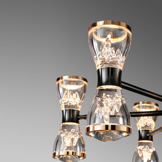 Orvelion Lustre de Luxe Postmoderne en Acrylique et Métal LED en Forme de Nid d'Abeille