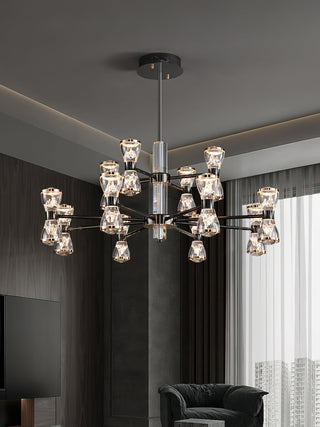 Orvelion Lustre de Luxe Postmoderne en Acrylique et Métal LED en Forme de Nid d'Abeille