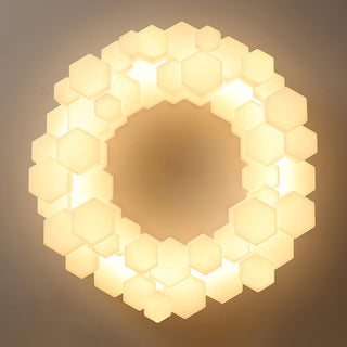 Lustra Lustre Rayon de Miel Polycarbonate Blanc Brillant