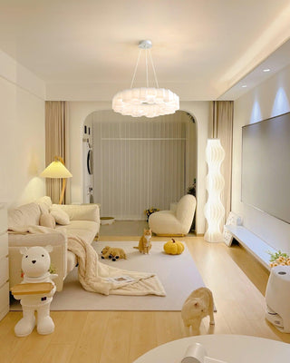Lustra Lustre Rayon de Miel Polycarbonate Blanc Brillant