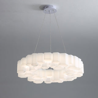 Lustra Lustre Rayon de Miel Polycarbonate Blanc Brillant