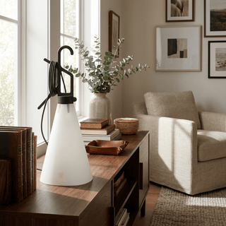 Hook Handle Cone Lamp-Neutral Decor