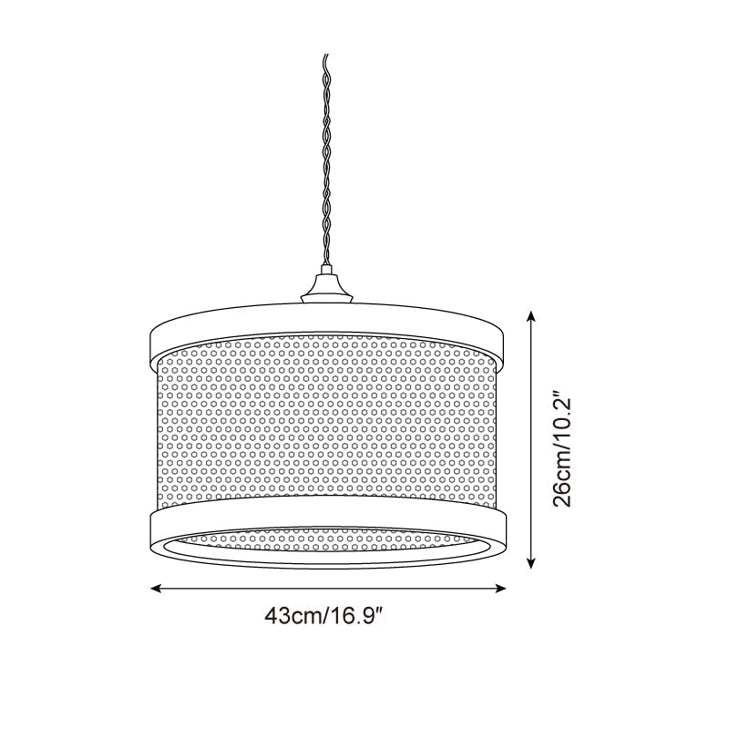 Gudon Woven Rattan Pendant Lamp-Neutral Decor