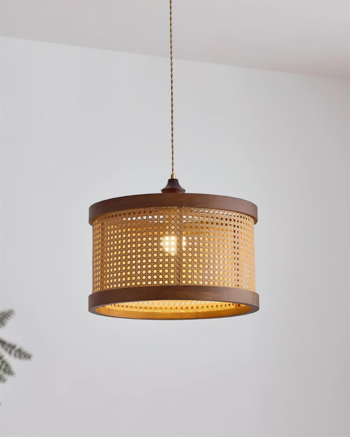 Gudon Woven Rattan Pendant Lamp-Neutral Decor
