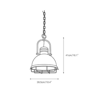 Hopedale Suspension Métal Vert Antique Industriel Vintage