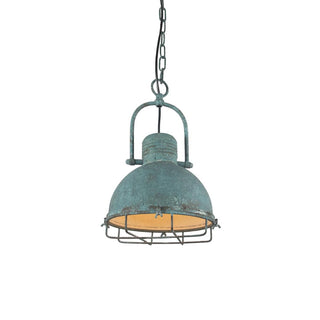 Hopedale Suspension Métal Vert Antique Industriel Vintage