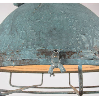 Hopedale Suspension Métal Vert Antique Industriel Vintage