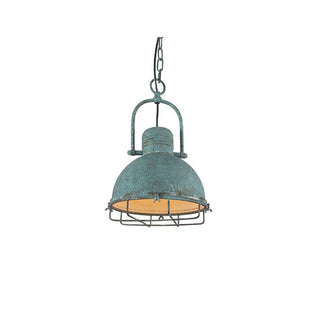 Hopedale Suspension Métal Vert Antique Industriel Vintage