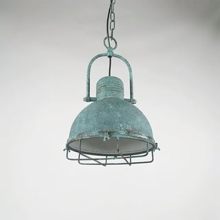 Hopedale Suspension Métal Vert Antique Industriel Vintage
