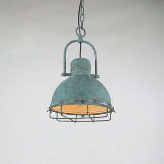 Hopedale Suspension Métal Vert Antique Industriel Vintage