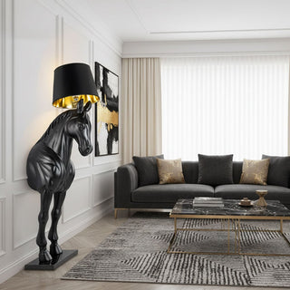 Horse Statue Floor Lamp-Neutral Decor