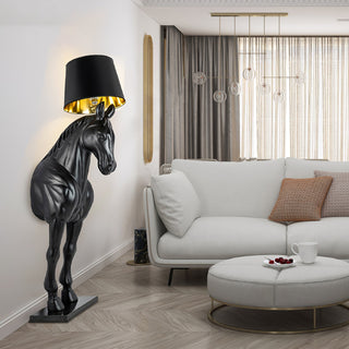 Horse Statue Floor Lamp-Neutral Decor