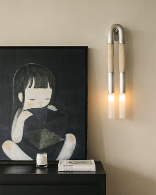 Lustra Applique Murale Verre Crin de Cheval Laiton