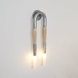 Lustra Applique Murale Verre Crin de Cheval Laiton